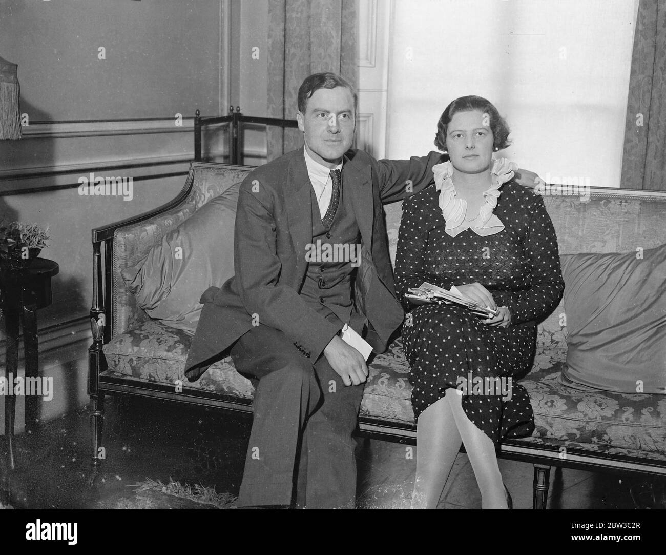 La sig.ra Dorothy Chamberlain, unica figlia di Neville Chamberlain, si era impegnata con il sig. Stephen Lloyd. 1 novembre 1934 Foto Stock