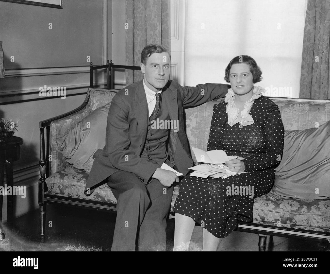 La sig.ra Dorothy Chamberlain, unica figlia di Neville Chamberlain, si era impegnata con il sig. Stephen Lloyd. 1 novembre 1934 Foto Stock