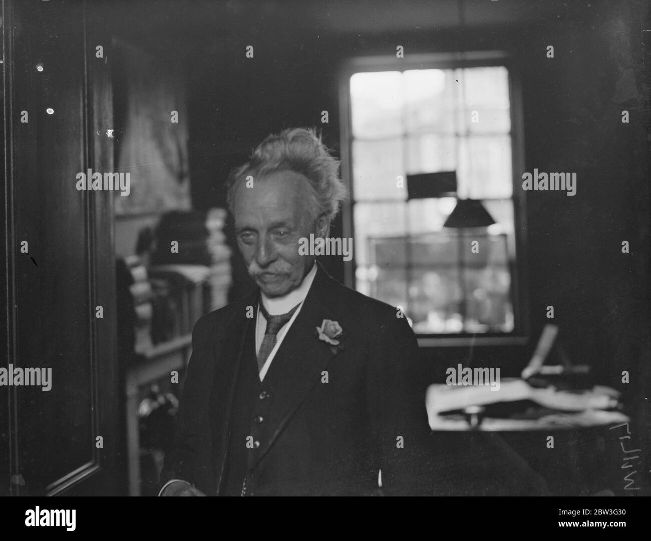 Il più antico cancelliere di Briziano a ritirarsi . 28 giugno 1935 Foto Stock