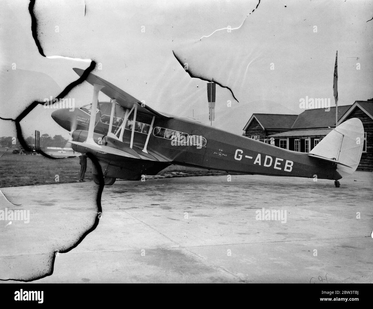 Compagnia aerea Hillman , Aircraft , de Havilland DH.86 Express G-ADEB settembre 1935 Foto Stock