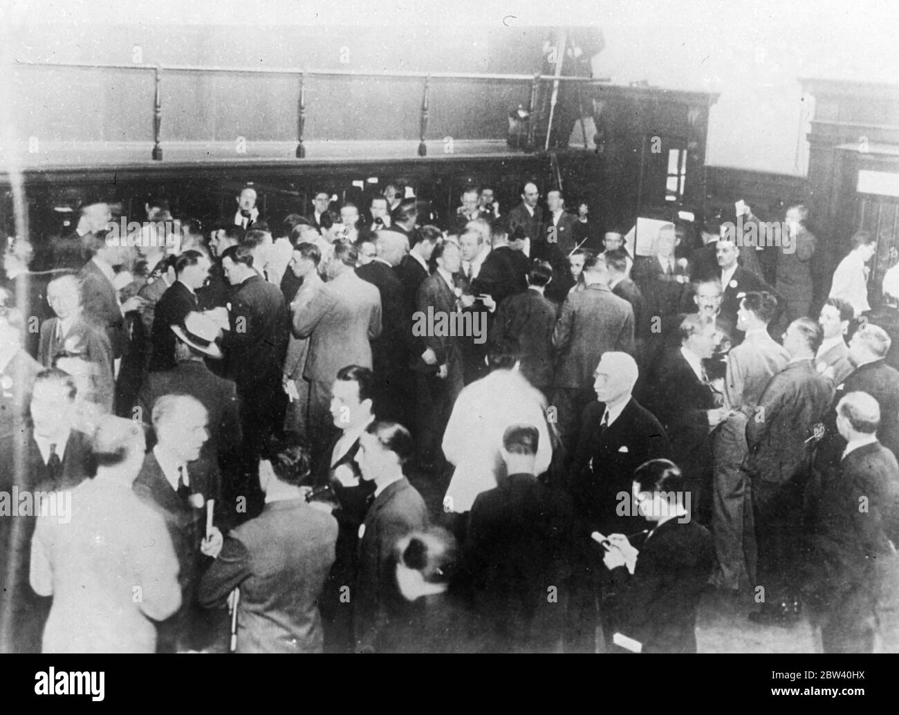 Borsa di Toronto, vecchio edificio. Scena interna. 6 aprile 1937 Foto Stock