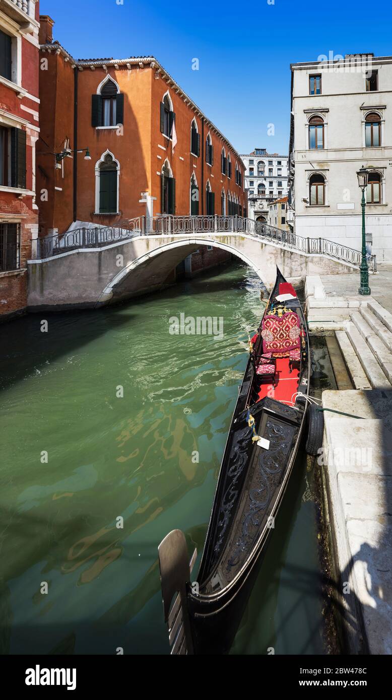 Gondole a Venezia, Italia , in Europa Foto Stock