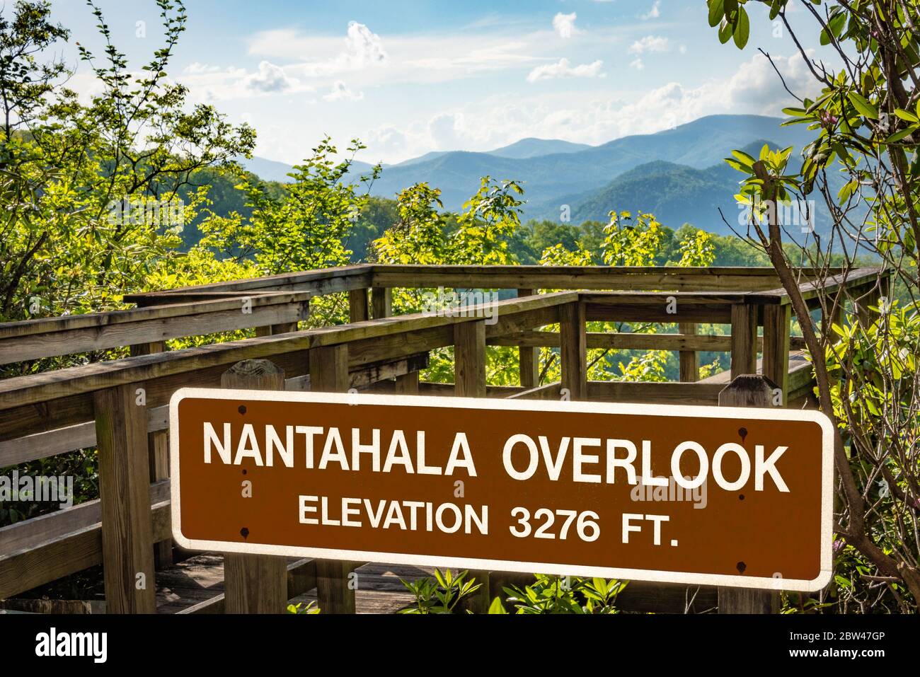 Nantahala si affaccia sul Black Rock Mountain state Park, il parco statale più alto della Georgia. (STATI UNITI) Foto Stock
