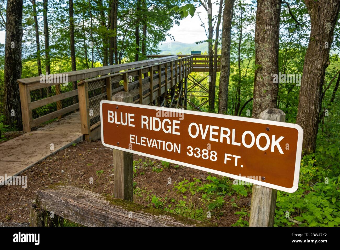 Blue Ridge si affaccia sul Black Rock Mountain state Park, il parco statale più alto della Georgia. (STATI UNITI) Foto Stock