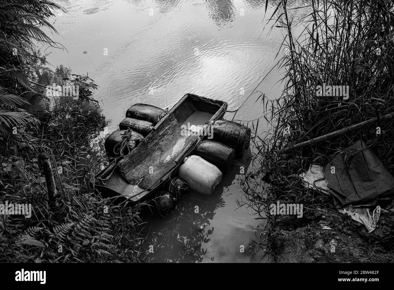 Estrazione illegale dell'oro nelle Filippine Foto Stock