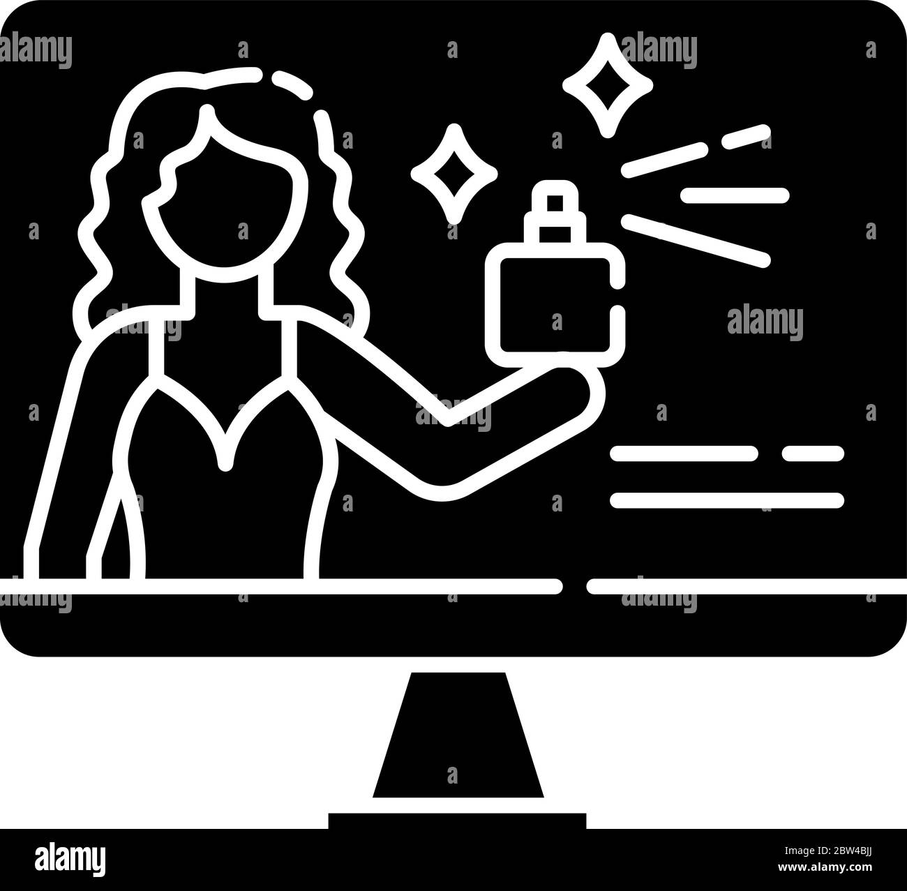 Icona glifo nero ambasciatore del marchio Illustrazione Vettoriale