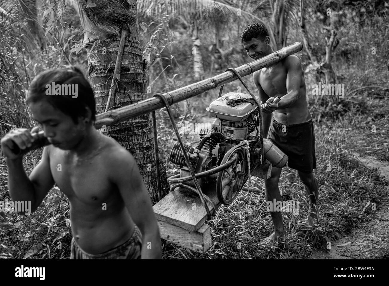 Estrazione illegale dell'oro nelle Filippine Foto Stock