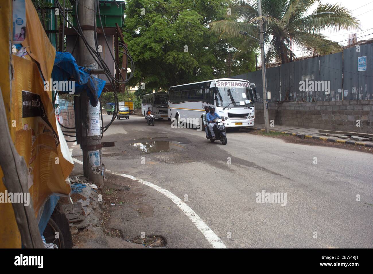 Strade vuote durante il periodo di blocco corona . Foto Stock