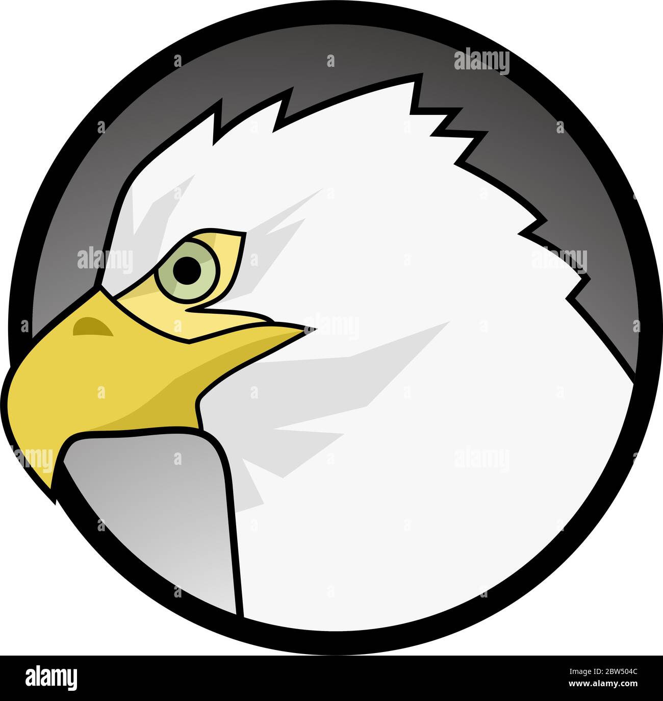 Design creativo della testa dell'aquila Illustrazione Vettoriale