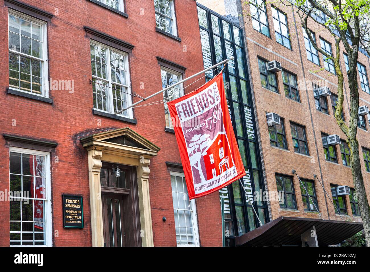 Friend Seminary Private School, grado K-12, edificio esterno, New York City, New York, Stati Uniti Foto Stock