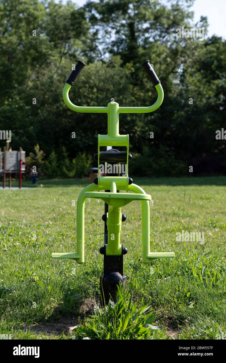 attrezzature sportive all'aperto in natura Foto Stock