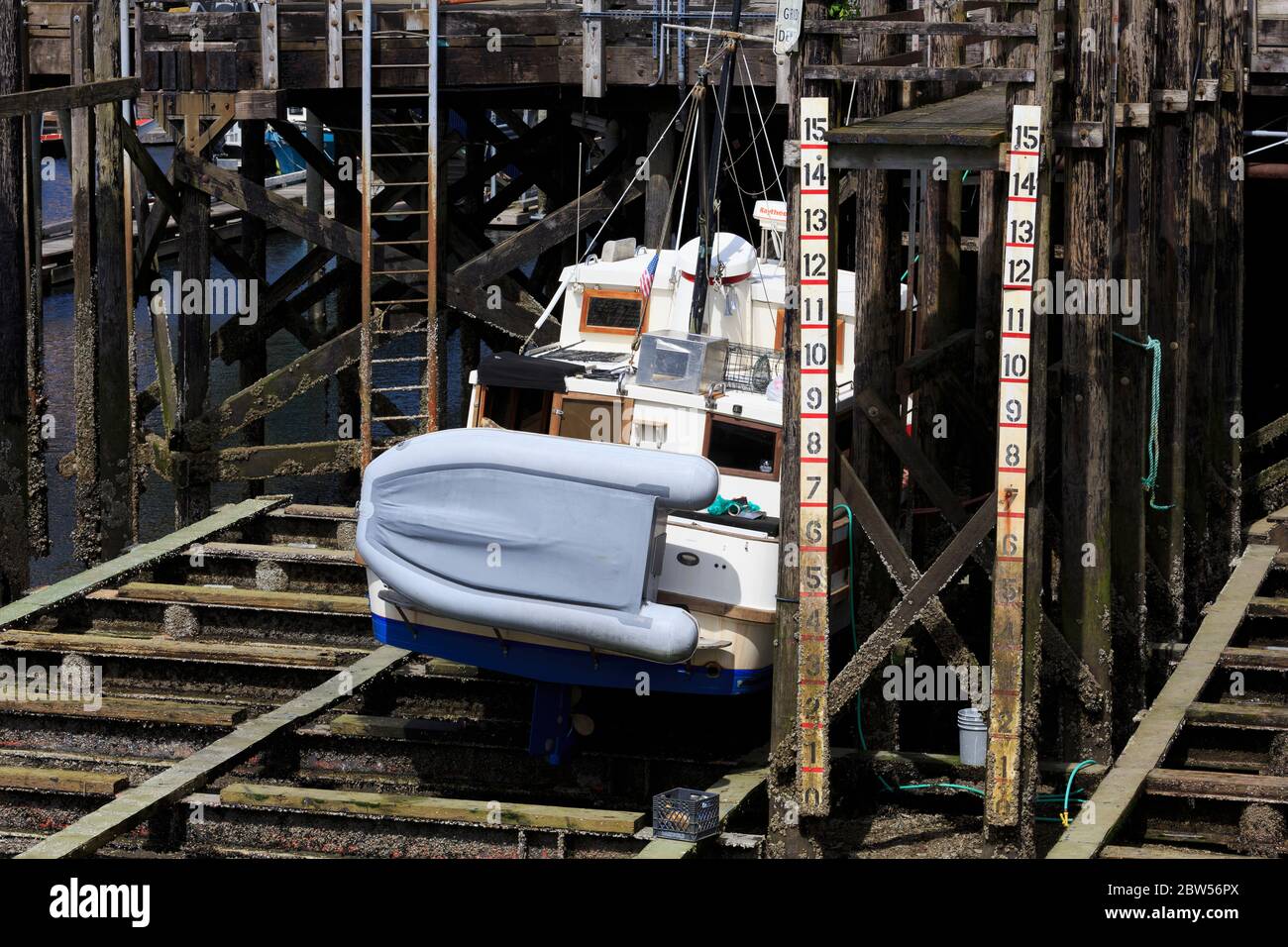 Porto di Thomas Basin, Ketchikan, Alaska, Stati Uniti Foto Stock