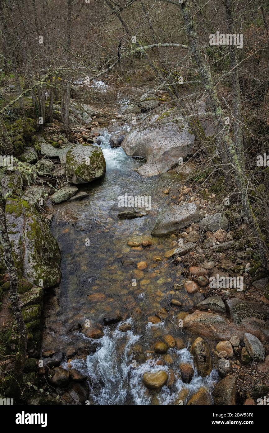 Fiume Francia. Paesaggio nel parco naturale Batuecas. Spagna. Foto Stock