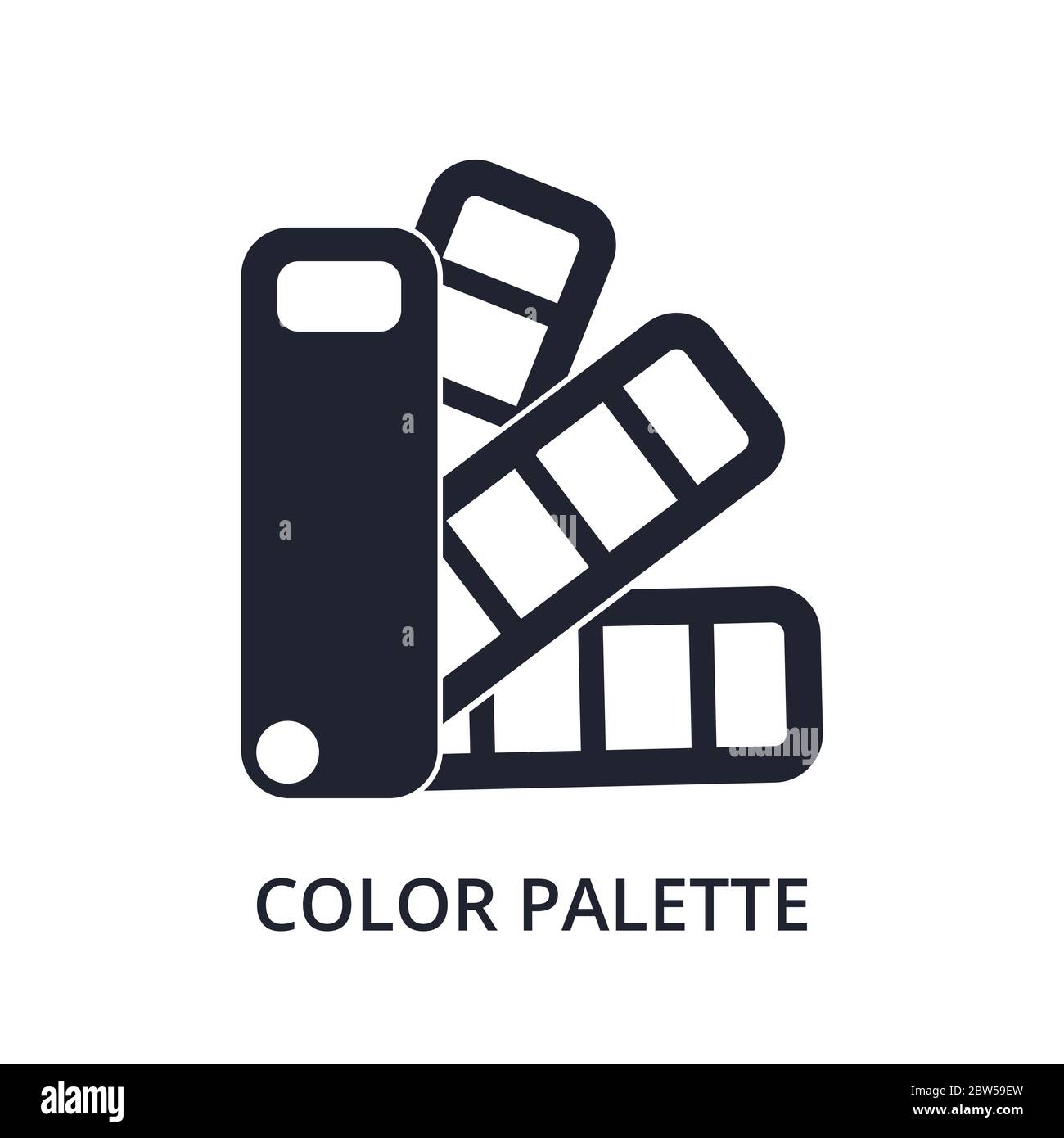 Concetto di tavolozza dei colori in design piatto. Illustrazione vettoriale moderna per il web e app design, marketing e materiale stampato Illustrazione Vettoriale