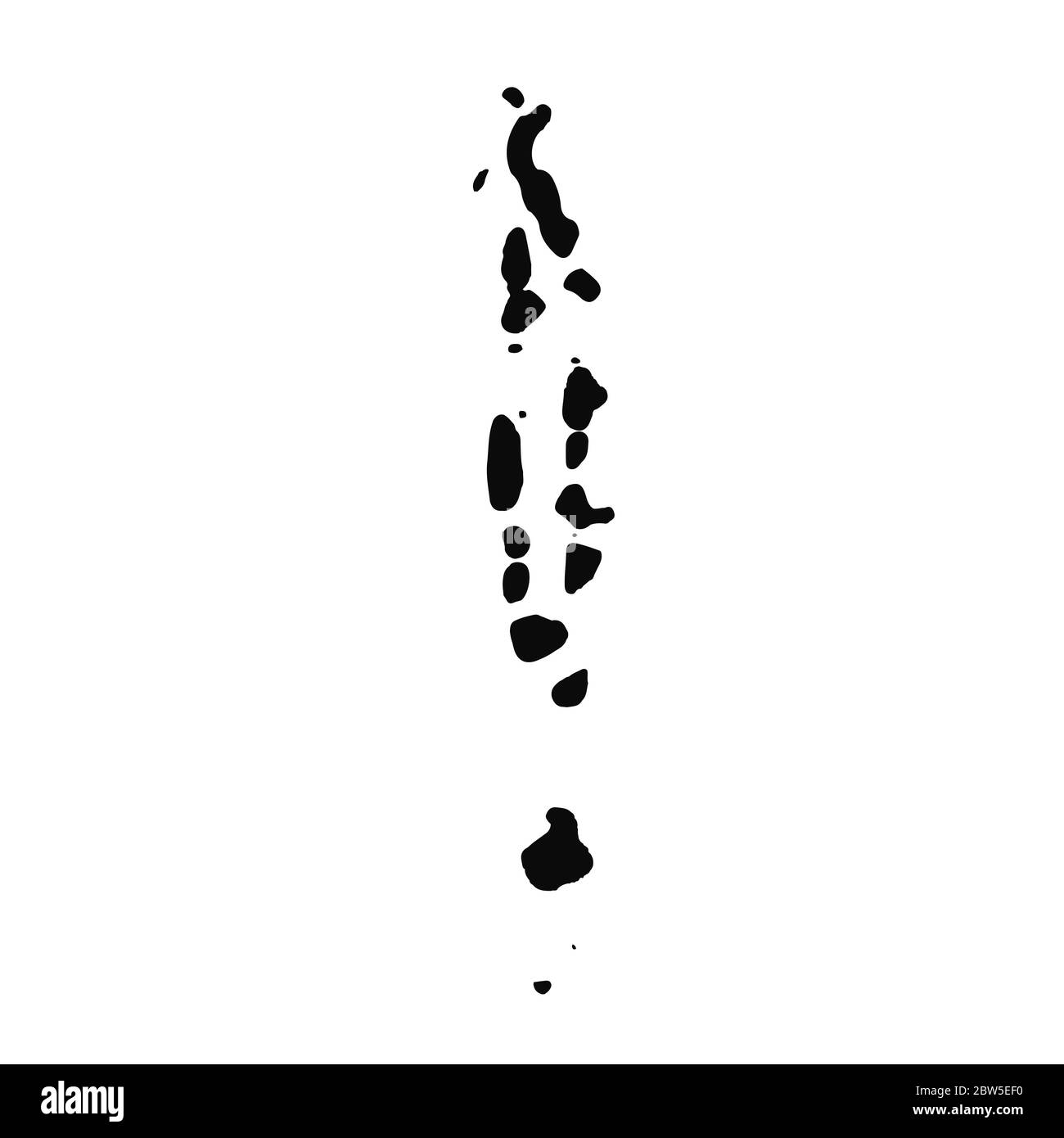 Mappa vettoriale Maldive. Illustrazione vettoriale isolata. Nero su sfondo bianco. Illustrazione EPS 10. Illustrazione Vettoriale