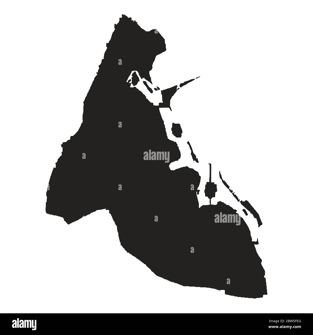 Mappa vettoriale Sri Jayawardenepura Kotte. Illustrazione vettoriale isolata. Nero su sfondo bianco. Illustrazione EPS 10. Illustrazione Vettoriale