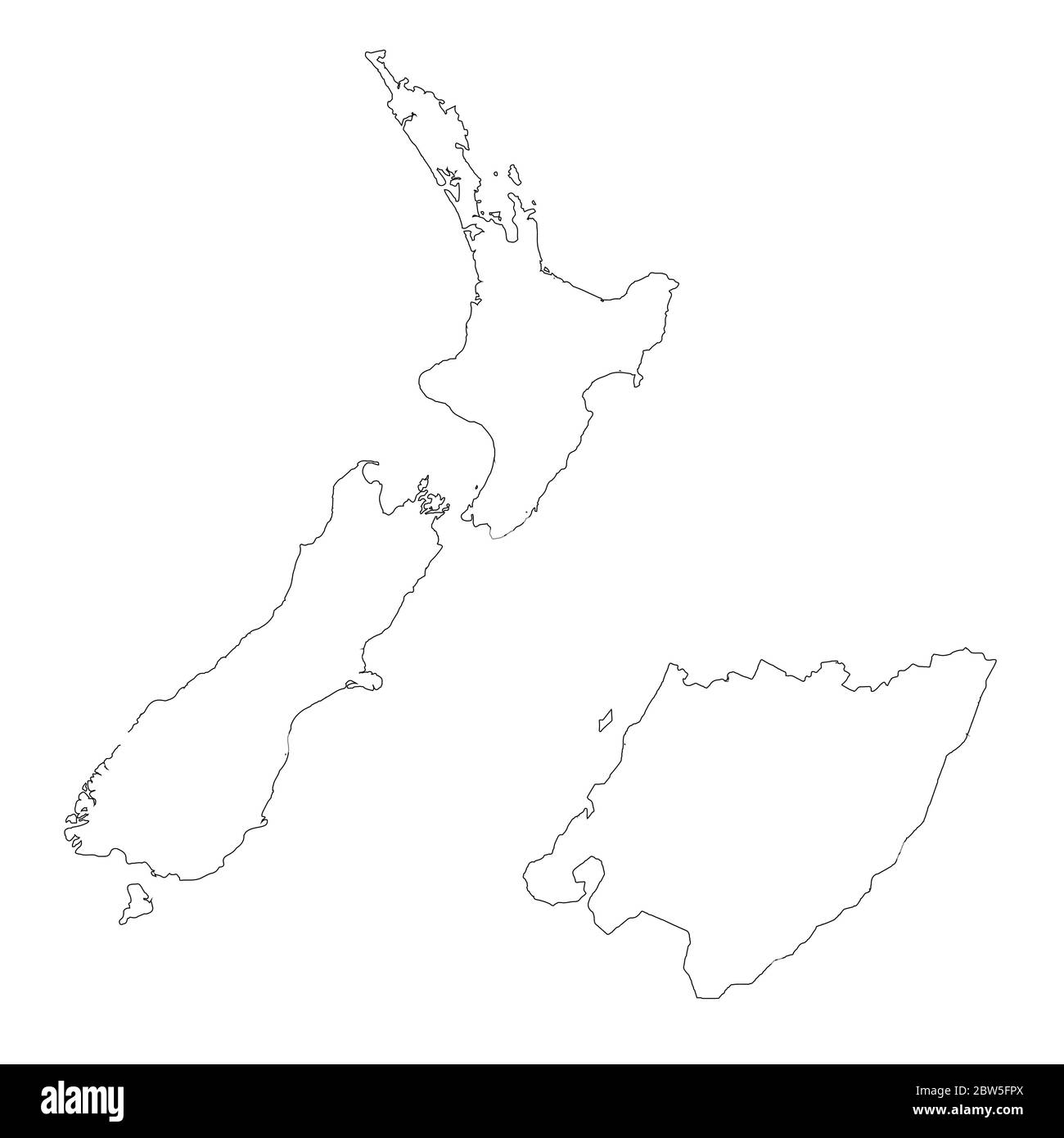 Mappa vettoriale Nuova Zelanda e Wellington. Paese e capitale. Illustrazione vettoriale isolata. Contorno. Illustrazione EPS 10. Illustrazione Vettoriale