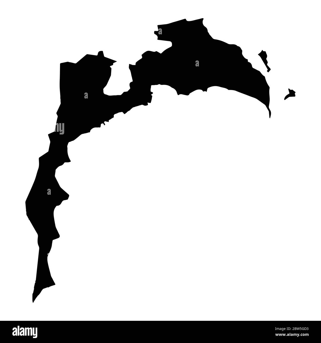 Mappa vettoriale Baku. Illustrazione vettoriale isolata. Nero su sfondo bianco. Illustrazione EPS 10. Illustrazione Vettoriale
