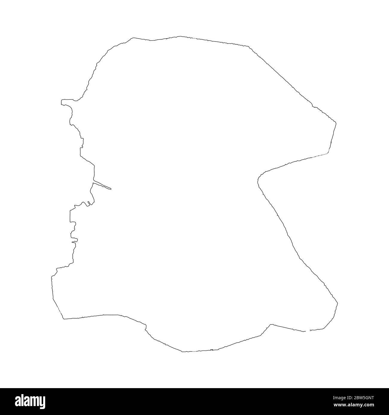 Mappa vettoriale Port au Prince. Illustrazione vettoriale isolata. Contorno. Illustrazione EPS 10. Illustrazione Vettoriale
