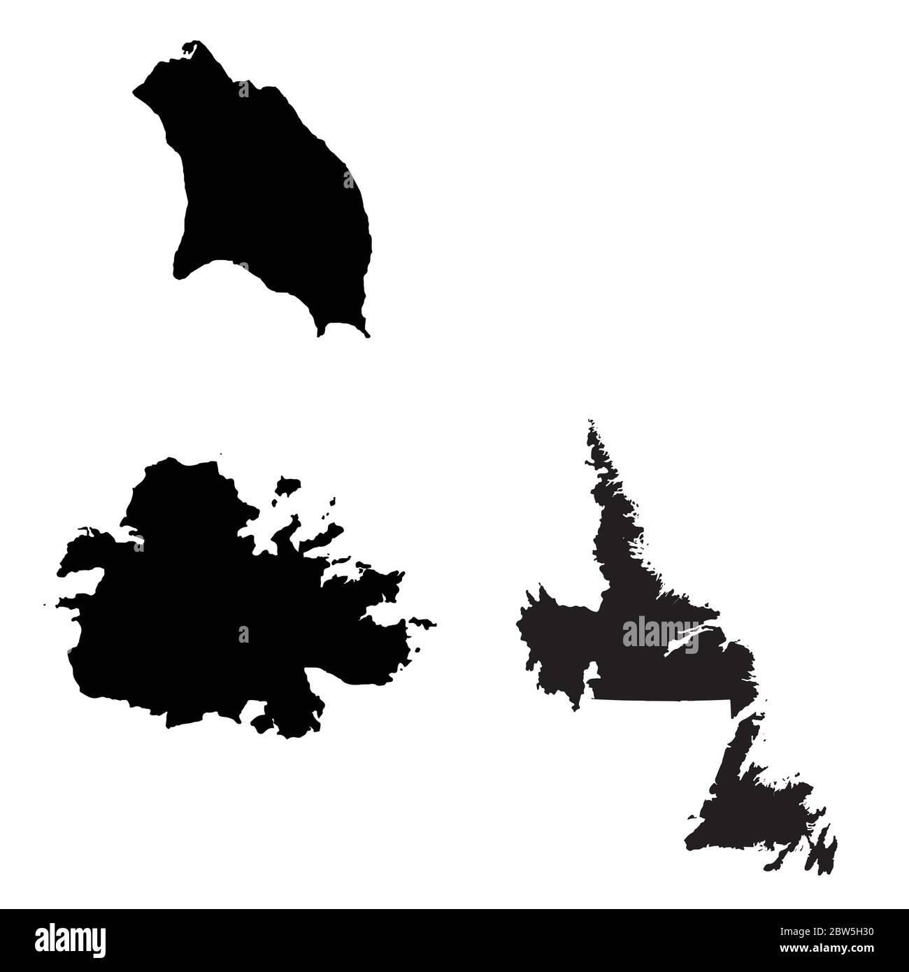 Mappa vettoriale Antigua e Barbuda e St johns. Paese e capitale. Illustrazione vettoriale isolata. Nero su sfondo bianco. Illustrazione EPS 10. Illustrazione Vettoriale