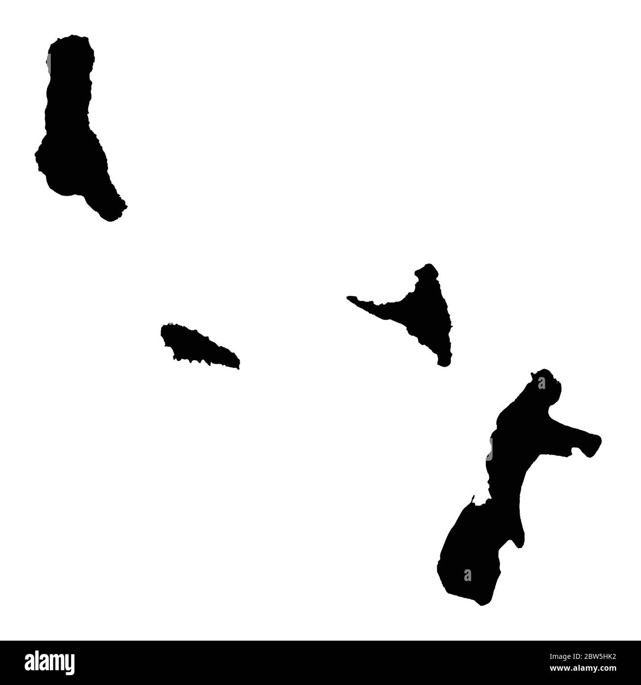 Mappa vettoriale Comore e Moroni. Paese e capitale. Illustrazione vettoriale isolata. Nero su sfondo bianco. Illustrazione EPS 10. Illustrazione Vettoriale