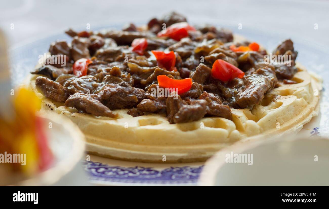 Ora di pranzo, ora di cena, colazione, Brunch, Dessert. Foto Stock