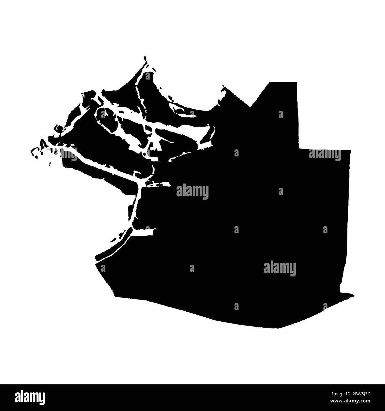 Mappa vettoriale Abu Dhabi. Illustrazione vettoriale isolata. Nero su sfondo bianco. Illustrazione EPS 10. Illustrazione Vettoriale