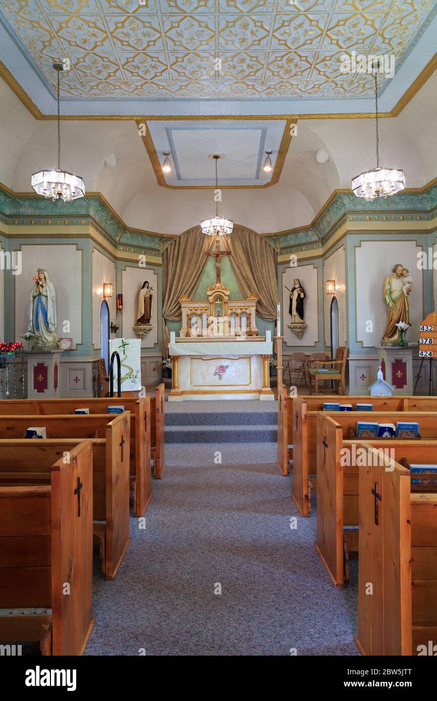 Santa Rosa della chiesa cattolica romana di Lima, Wrangel, Alaska, USA Foto Stock