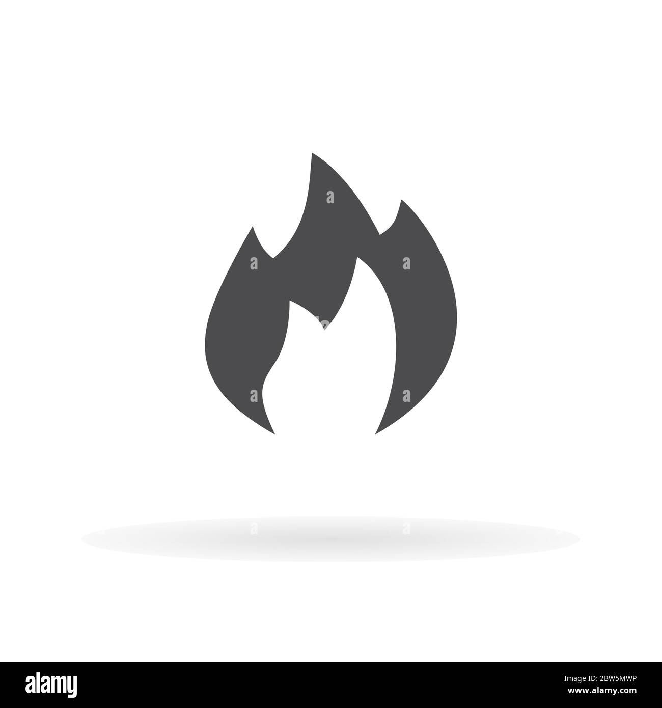 Fuoco a icona piatta. Per il web, il business, la finanza e la comunicazione. Illustrazione vettoriale. Illustrazione Vettoriale
