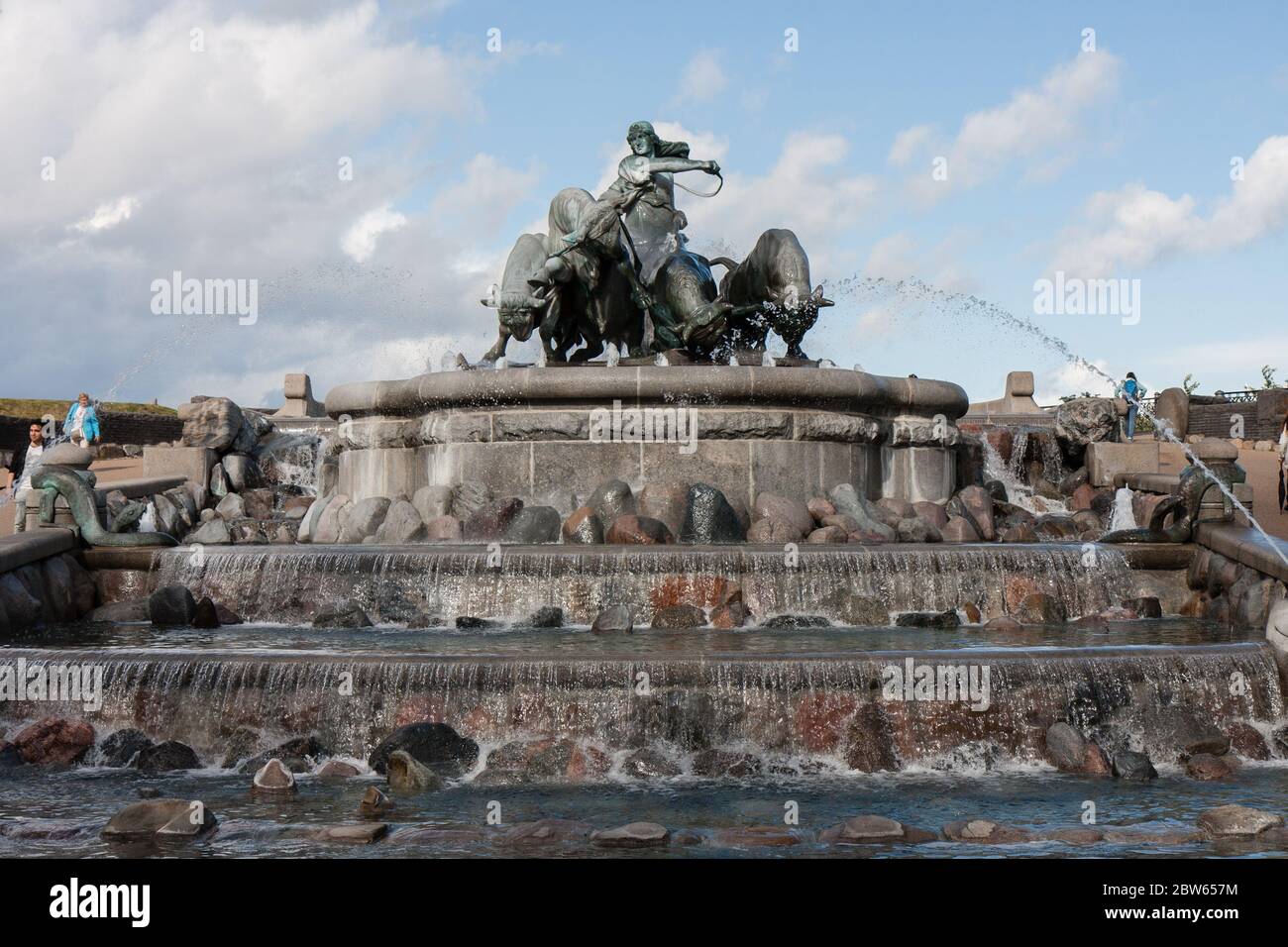 Fontana Gefion a Copenhagen, Danimarca Foto Stock