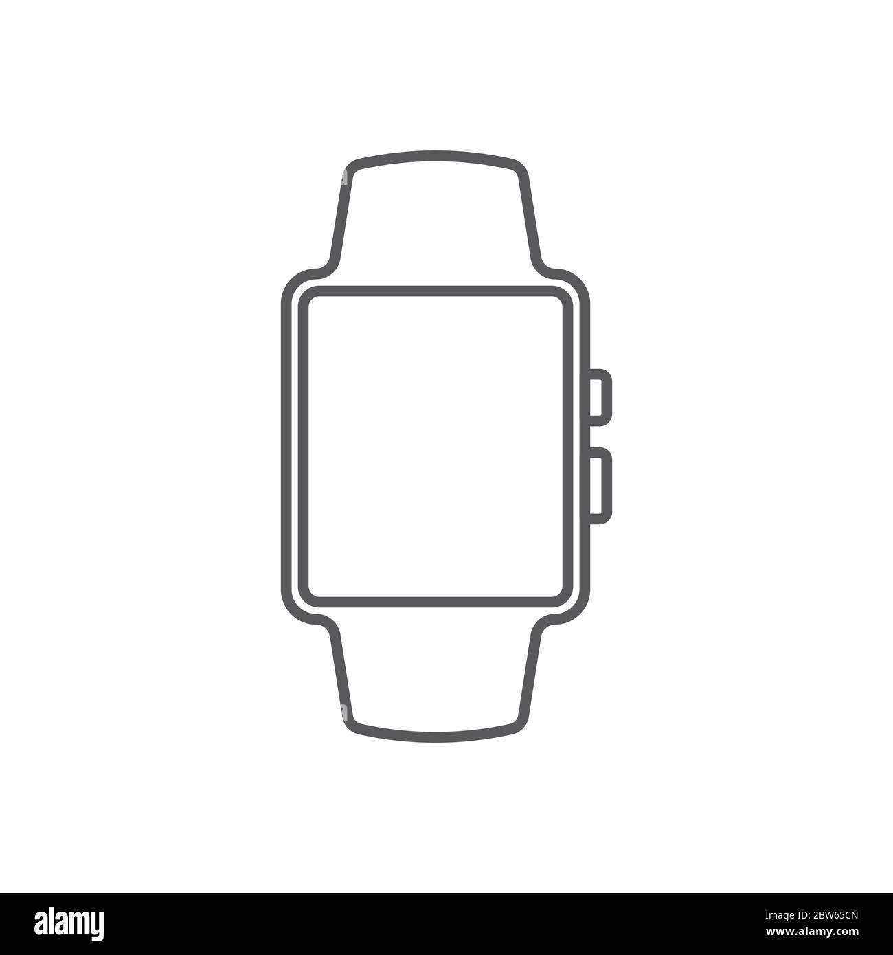 Tecnologia di simbolo dell'icona vettoriale dell'orologio intelligente isolata su sfondo bianco Illustrazione Vettoriale