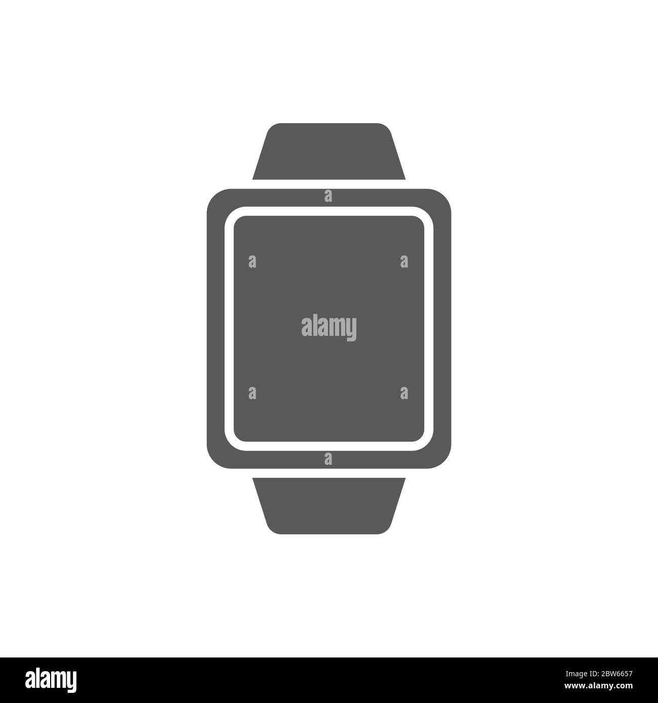 Tecnologia di simbolo dell'icona vettoriale dell'orologio intelligente isolata su sfondo bianco Illustrazione Vettoriale