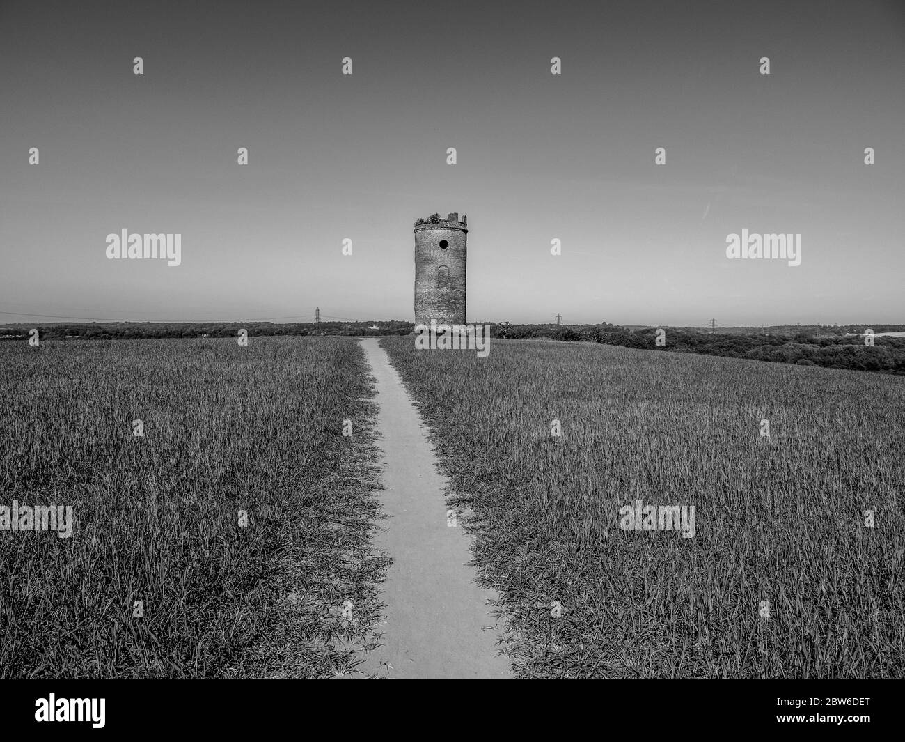 Black and White Landscape, Wilder's Folly, Tilehurst, Reading, Berkshire, Inghilterra, Regno Unito, GB. Foto Stock