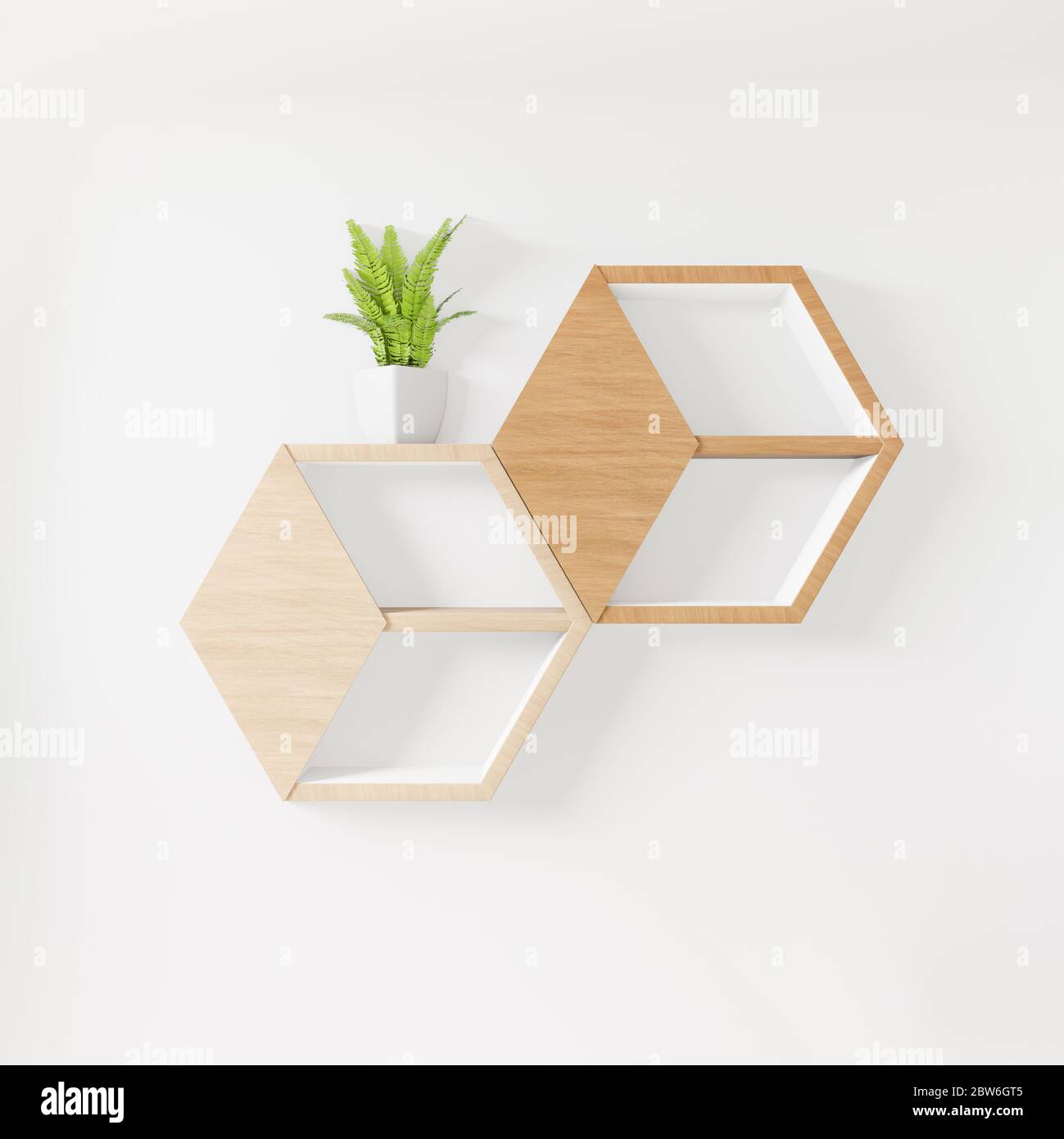 Spazio per la copia su ripiano Hexegon, oggetto decorativo Foto Stock