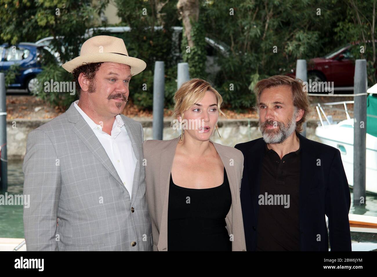 VENEZIA, ITALIA - SETTEMBRE 01: John C. Reilly, Kate Winslet e Christoph Waltz arrivano alla fotocellula 'Carnage' durante il 68° Festival del Cinema di Venezia Foto Stock
