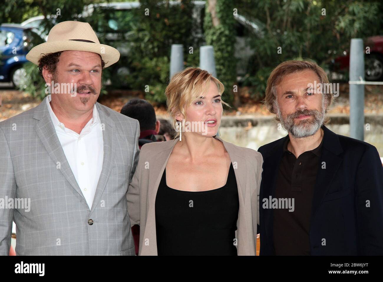 VENEZIA, ITALIA - SETTEMBRE 01: John C. Reilly, Kate Winslet e Christoph Waltz arrivano alla fotocellula 'Carnage' durante il 68° Festival del Cinema di Venezia Foto Stock