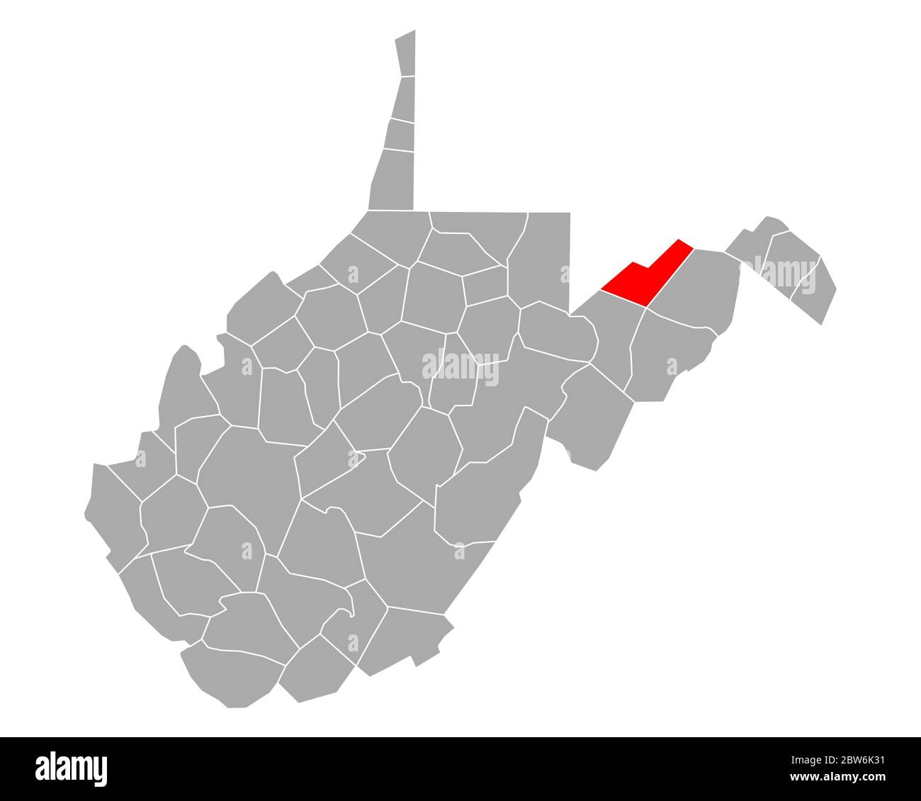 Mappa di minerale in Virginia Occidentale Foto Stock
