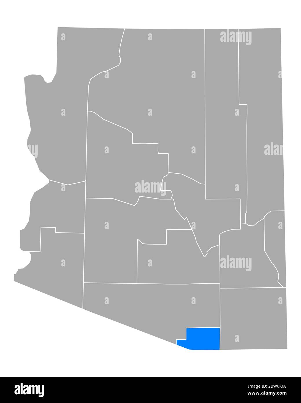 Mappa della contea di santa cruz immagini e fotografie stock ad alta