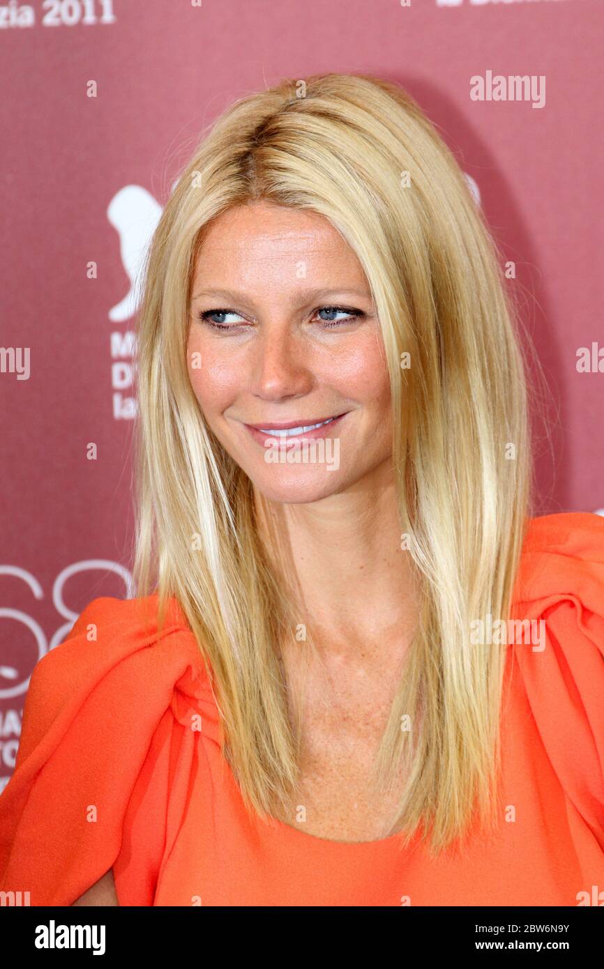 VENEZIA, ITALIA - 03 SETTEMBRE: Gwyneth Paltrow si pone alla fotocellula 'contagion' durante il 68° Festival del Cinema di Venezia il 3 settembre 2011 a Venezia Foto Stock