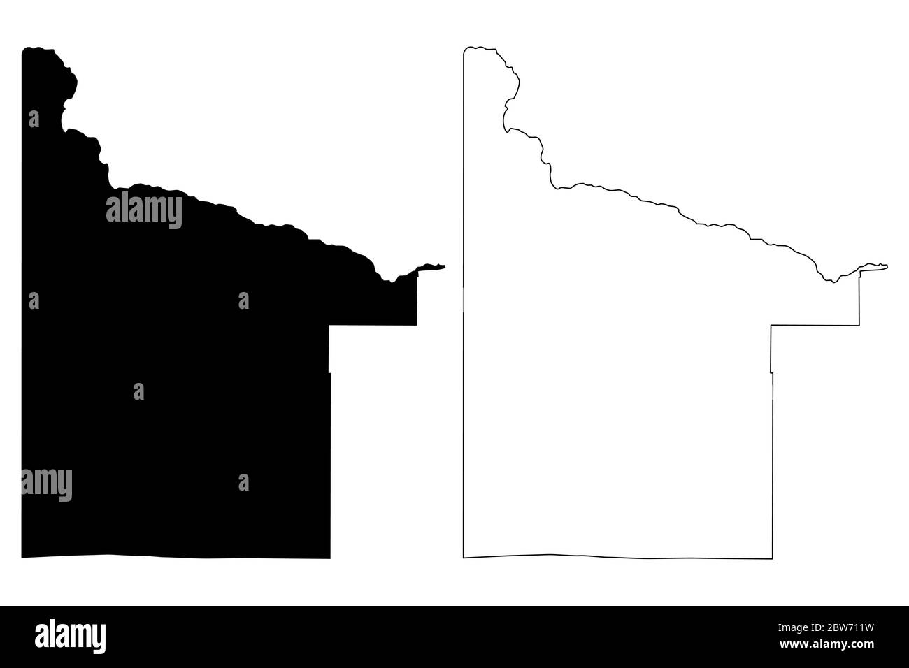 Twin Falls County, Idaho (Stati Uniti, Stati Uniti d'America, Stati Uniti, Stati Uniti, Stati Uniti) mappa vettoriale illustrazione, schizzo scrimolo Twin Falls mappa Illustrazione Vettoriale