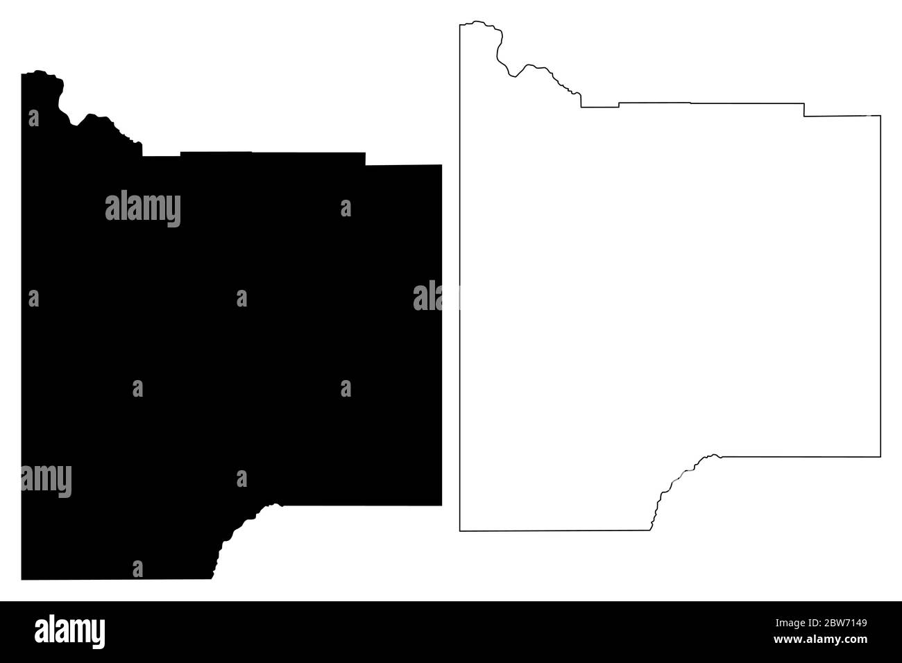 Latah County, Idaho (Stati Uniti, Stati Uniti d'America, Stati Uniti, Stati Uniti, Stati Uniti) mappa vettoriale, schizzo scrimolo mappa Latah Illustrazione Vettoriale