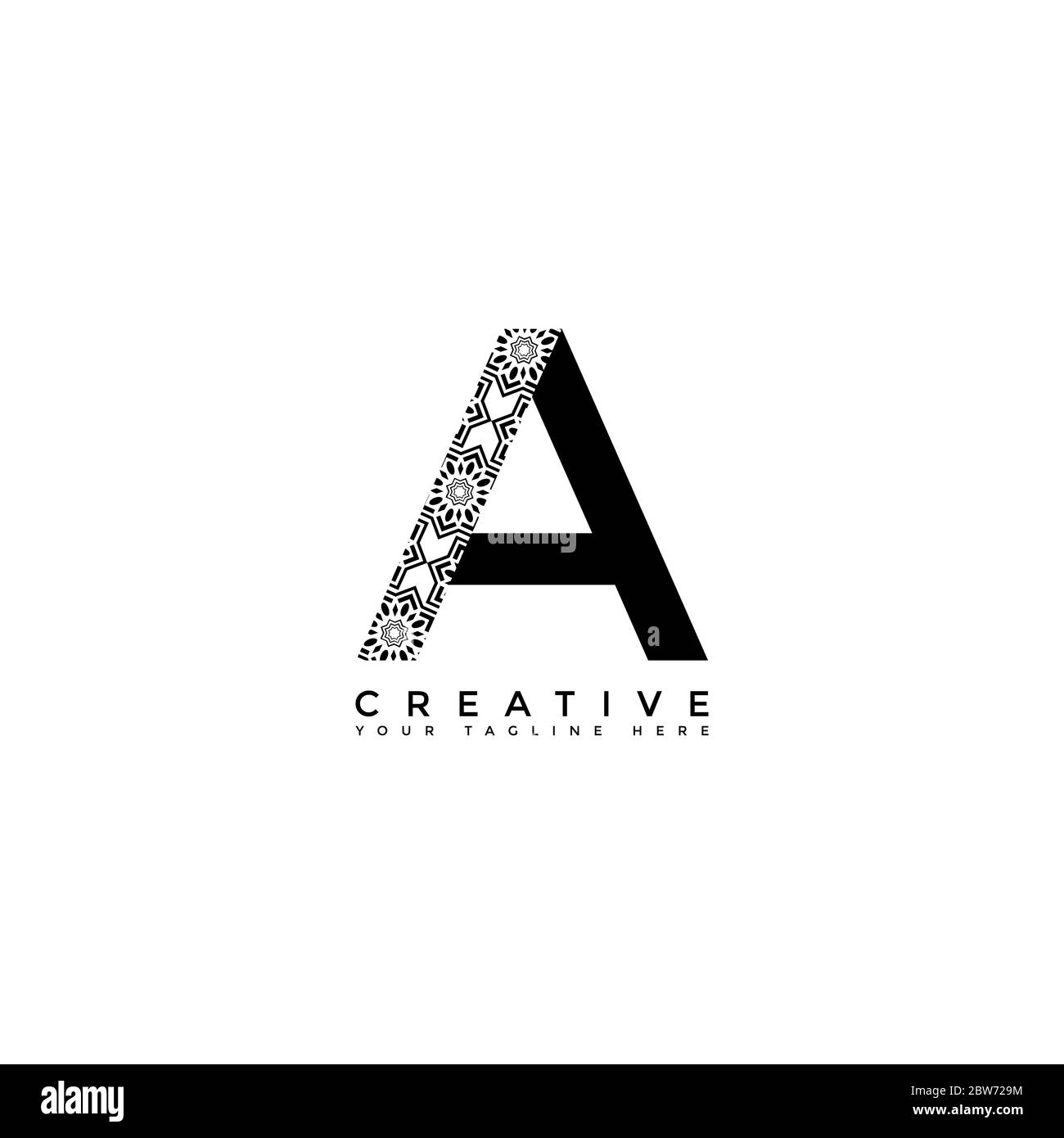 Questo è il disegno della lettera UN logo con lo stile iniziale del logo. Questo logo è adatto per aziende o altre attività creative di condivisione. Questo logo Illustrazione Vettoriale