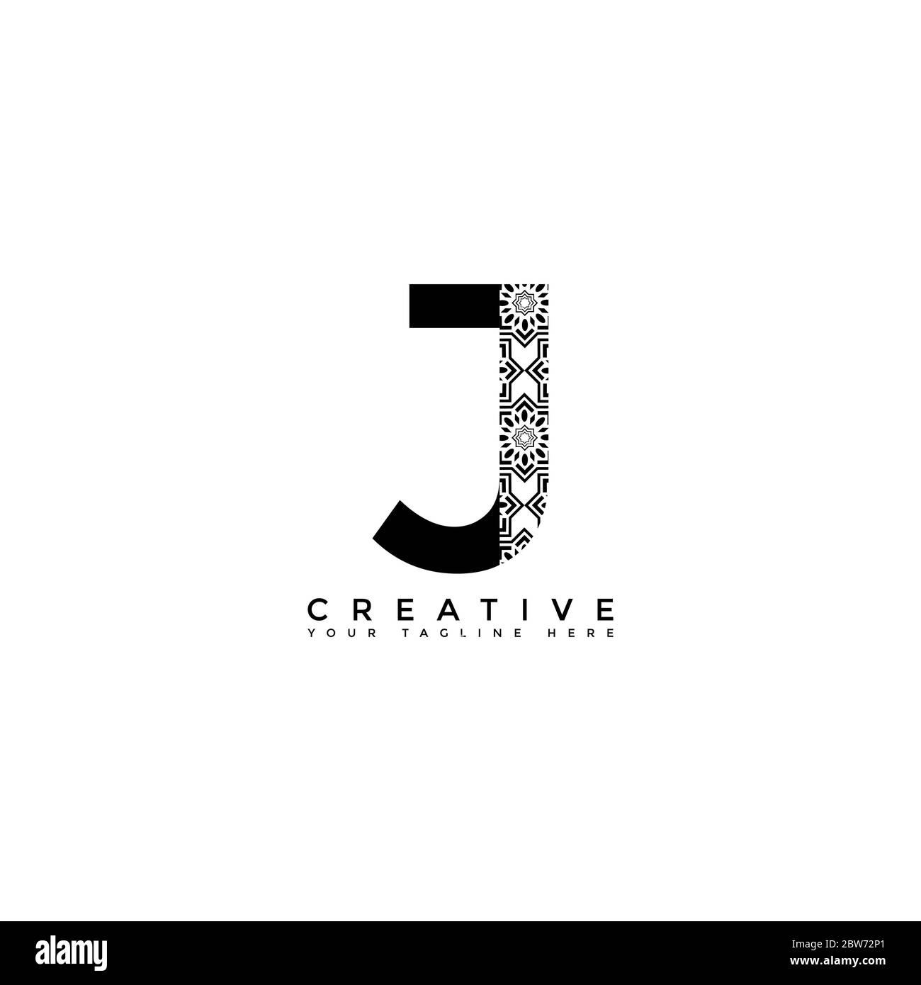 Questo è il disegno del logo della lettera J con lo stile iniziale del logo. Questo logo è adatto per aziende o altre attività creative di condivisione. Questo logo Illustrazione Vettoriale