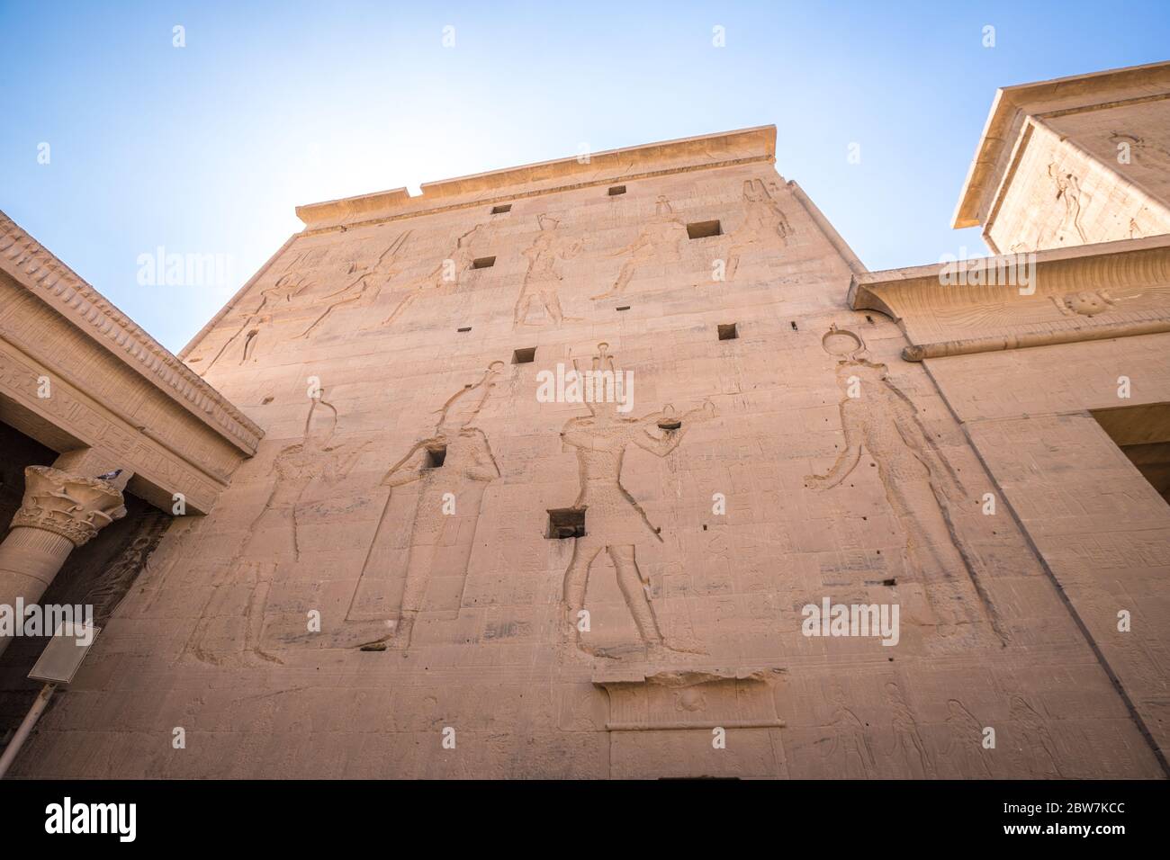 Vista di Philae in Egitto Foto Stock