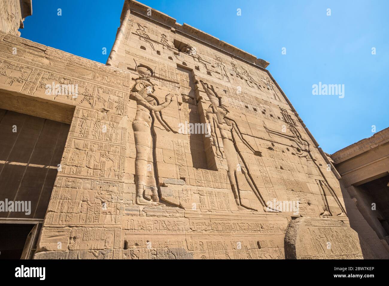 Tempio di Philae dell'Egitto Foto Stock