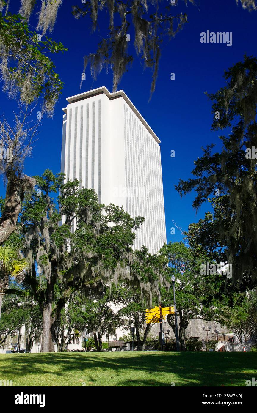 Tallahassee, USA - 24 ottobre 2017: Tallahassee Florida state Capitol Buildings Florida USA. Foto Stock