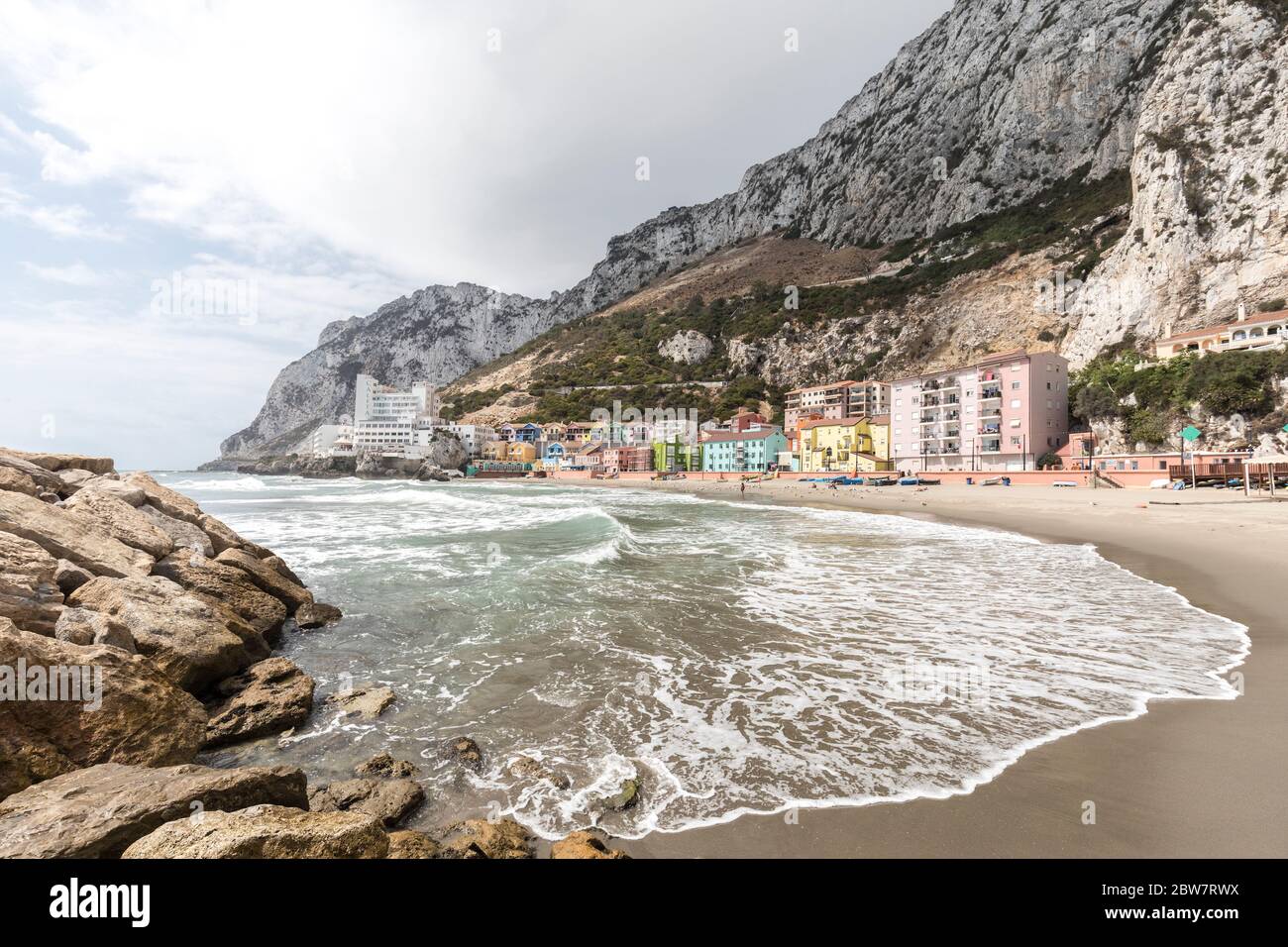 Catalan Bay Beach, Gibilterra Foto Stock