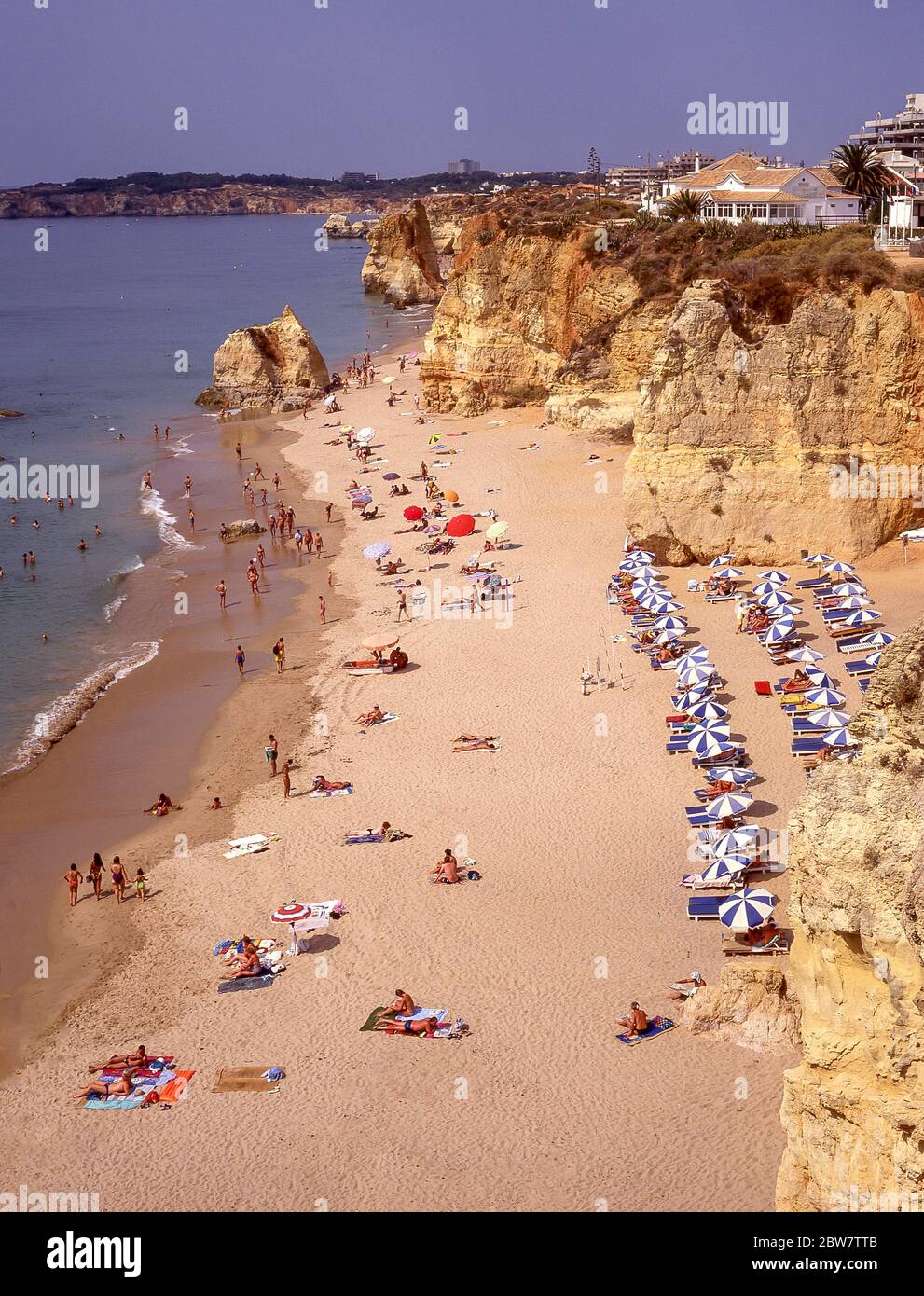 Praia dos Tres Castelos Beach, Portimão, Regione dell'Algarve, Portogallo Foto Stock