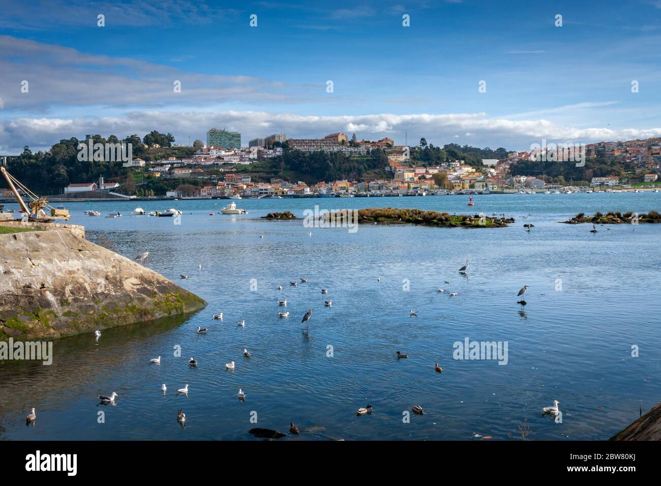 Estuario del fiume Douro a Porto, Portogallo Foto Stock