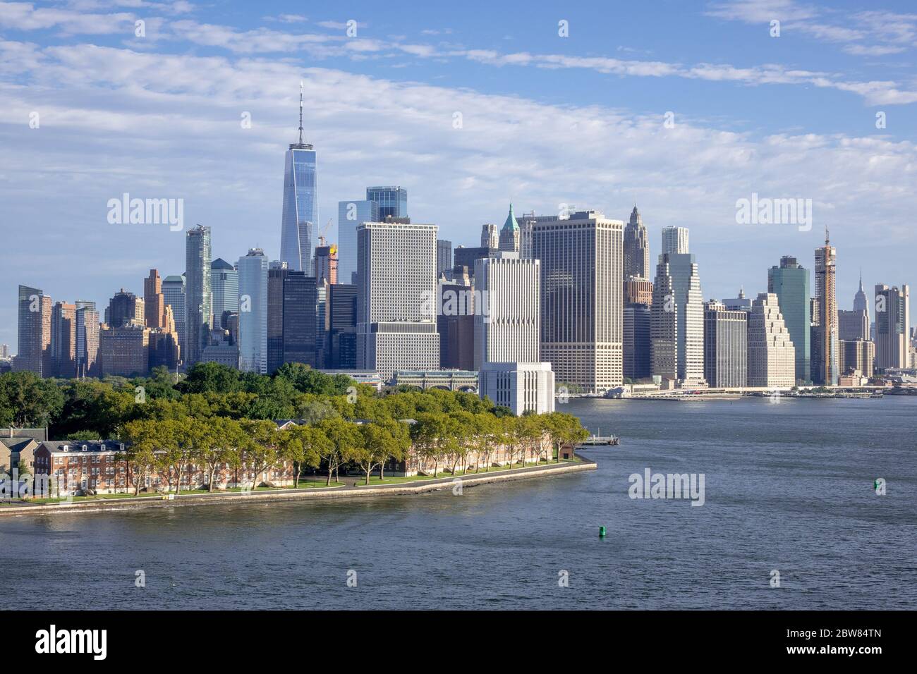 Grattacieli a Manhattan New York City Sunrise mattina Foto Stock
